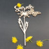 Caketopper mit Vorname, Pusteblume und Schmetterling