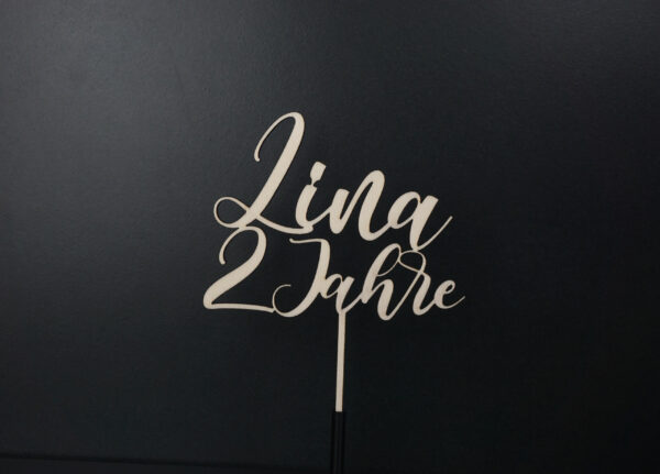 Caketopper Name x Jahre mit