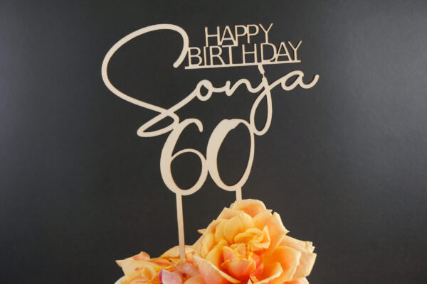 Happy Birthday Name Zahl Caketopper