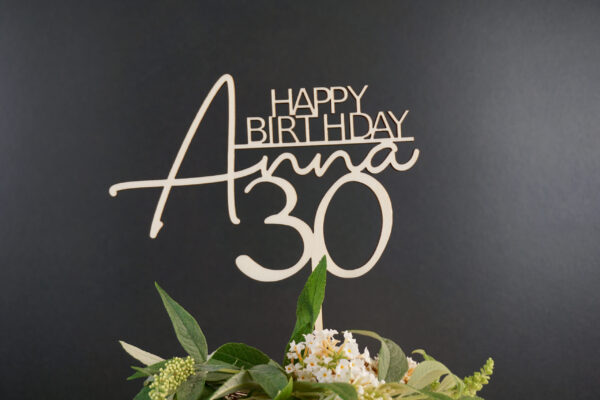 Happy Birthday Name Zahl Caketopper