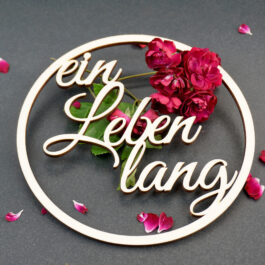 Ring "ein Leben lang" mit Deko