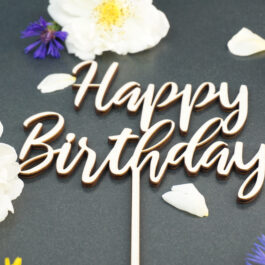 Happy Birthday Topper mit Deko