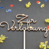 Zur Verlobung Topper mit Deko