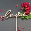 love Topper mit Blumendeko