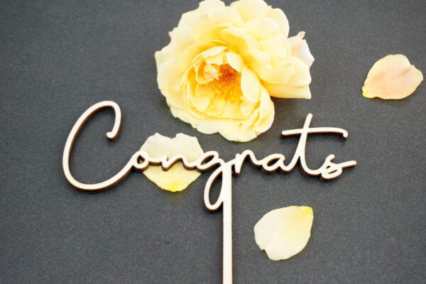 Topper Congrats mit Deko