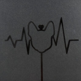 Caketopper EKG Hundekopf