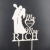 Brautpaar Mr&Mrs Name Herz Datum – Topper