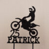 Caketopper Motocross mit Zahl und Name personalisierbar
