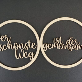Stuhldeko "Der schönste Weg ist der gemeinsame"