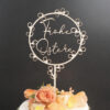 Caketopper "Frohe Ostern" im Palmkätzchen-Ring und Deko