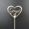 Stecker "Griaß di" im Herz ohne Deko