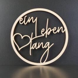 Stuhldekoration "ein Leben lang" mit Herz