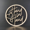 Stuhldekoration "Hand in Hand" mit Herz
